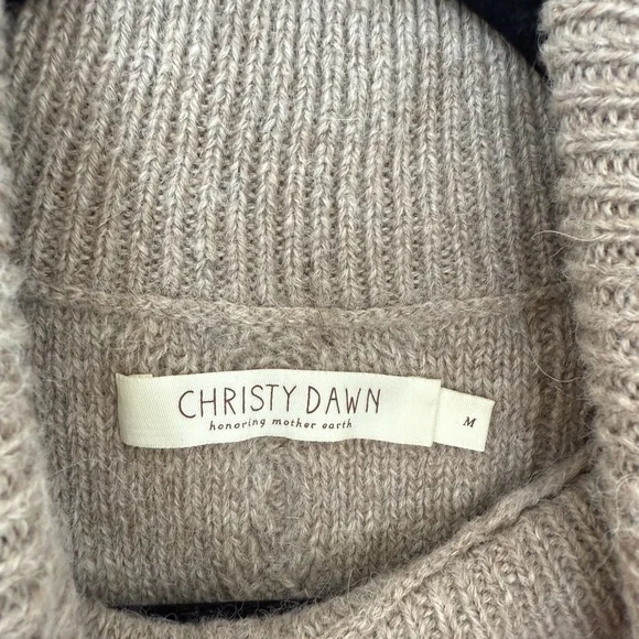 Christy Dawn Ester Marron 100% Baby Alpaca Wool Turtleneck Sweater - Picture 4 of 6